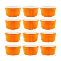 Kit 12 Potinhos Ramekin 77ml Pote Porcelana Petisco Molho