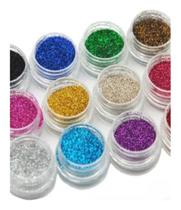 Kit 12 Potinhosglitter Brilho Purpurina Para Unhas Fininho Kit 12 Potinhosglitter Brilho Purpurina Para Unhas Fininho