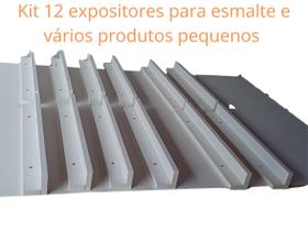 Kit 12 Pratileira de Esmalte, MDF Branco Neve Texteorizado 60 cm Kit 12 Pratileira de Esmalte, MDF Branco Neve Texteorizado 60 cm