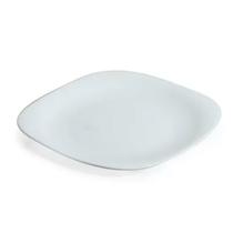 Kit 12 Prato Raso Opaline Plaza Duralex Vidro 27cm Branco Restaurante Doméstico