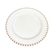 Kit 12 Pratos Bolinha Rose Acrílico Sobremesa 19 cm Kit 12 Pratos Bolinha Rose Acrílico Sobremesa 19 cm