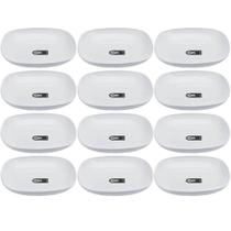 Kit 12 Pratos Brancos Quadrados 17cm Coza Plástico Bandeja Essential Bar Restaurante Kit 12 Pratos Brancos Quadrados 17cm Coza Plástico Bandeja Essential Bar Restaurante