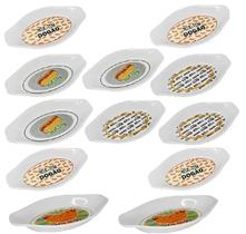 Kit 12 Pratos Canoa Em Melamina Para Cachorro Quente Hot Dog