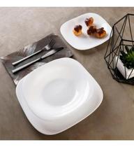 Kit 12 Pratos De Sobremesa Plaza 19cm Opaline Nadir Duralex