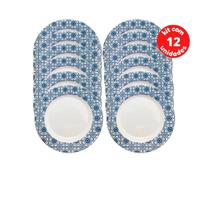 Kit 12 Pratos Fundo Decorado Refeição Festa Melamina 25Cm Kit 12 Pratos Fundo Decorado Refeição Festa Melamina 25Cm