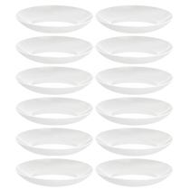 Kit 12 Pratos Fundos Tramontina de Porcelana Brancos 22cm Sophia Sopas Caldos Restaurantes