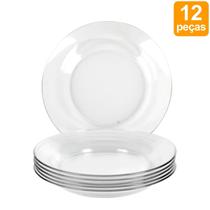 Kit 12 Pratos Fundos Vidro Duralex Astral Kit 12 Pratos Fundos Vidro Duralex Astral