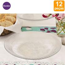 Kit 12 Pratos Fundos Vidro Duralex Primavera Kit 12 Pratos Fundos Vidro Duralex Primavera