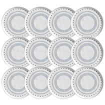 Kit 12 Pratos para Sobremesa Branco Cerâmica 21,5cm Buffet
