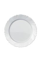 Kit 12 Pratos Raso Nadir Figueiredo Pétala Vidro Floral Branco 25cm
