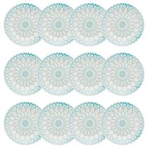Kit 12 Pratos Rasos Donna Mandala Biona Oxford 24cm