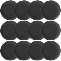 Kit 12 Pratos Rasos Orgânico Preto Matte 26,5cm Cerâmica Mes