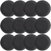 Kit 12 Pratos Rasos Orgânicos Preto 26,5cm Cerâmica Stoneware Comida Oriental Sushi Sashimi