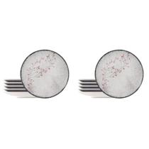 Kit 12 Pratos Rasos Porcelana 25cm Tramontina Floralis Decorada Mesa Posta Eventos Kit 12 Pratos Rasos Porcelana 25cm Tramontina Floralis Decorada Mesa Posta Eventos