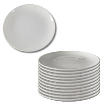 Kit 12 Pratos Rasos Redondo Branco Premium de Melamina 25,5cm Leve Resistente - Bestfer Kit 12 Pratos Rasos Redondo Branco Premium de Melamina 25,5cm Leve Resistente - Bestfer