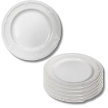 Kit 12 Pratos Sobremesa Branco Melamina Premium Leve Plástico Resistente 17cm - Bestfer