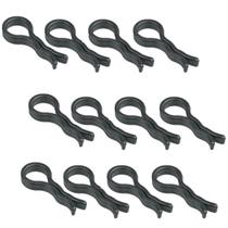 Kit 12 Presilha para Calça Clips Prendedor de Cabides 8x2cm Preto Plástico Kit 12 Presilha para Calça Clips Prendedor de Cabides 8x2cm Preto Plástico