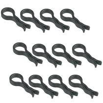 Kit 12 Presilha para Calça Clips Prendedor de Cabides 8x2cm Preto Plástico Kit 12 Presilha para Calça Clips Prendedor de Cabides 8x2cm Preto Plástico