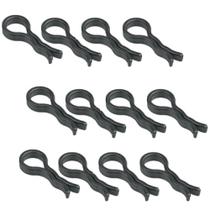 Kit 12 Presilha para Calça Clips Prendedor de Cabides 8x2cm Preto Plástico Kit 12 Presilha para Calça Clips Prendedor de Cabides 8x2cm Preto Plástico