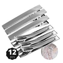 Kit 12 Presilha Prendedor De Cabelo Clips Bico Pato Jacaré