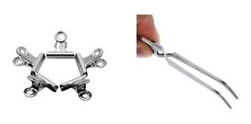 Kit 12 Presilhas + 1 Pinça Unha Especial Para Curvatura C