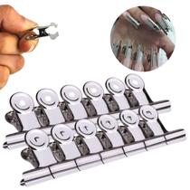 Kit 12 Presilhas 31mm Curvatura C Unhas De Gel Fibra Acrygel