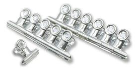 Kit 12 Presilhas Curvatura C metal Grampo manicure unhas escritório papelaria