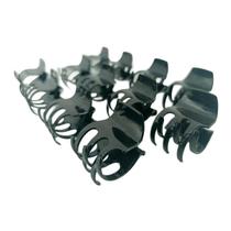 Kit 12 Presilhas Preto Para Cabelo Com Garras