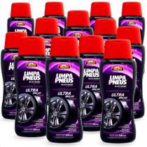 Kit 12 Pretinhos Automotivo Limpa Pneus Classic Ultra Brilho Proauto 500ml