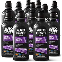 Kit 12 Pretinhos Limpa Pneus Autocraft Brilho Protege Proauto 500ml