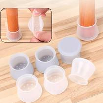 Kit 12 Protetor Anti Risco Silicone Tampa Pé De Mesa Cadeira