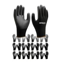 Kit 12 Prs Luva Multitato (PU) Preta G Emborrachada Ideal p/Trabalhos Industriais e Manuseio de Equipamentos Kit 12 Prs Luva Multitato (PU) Preta G Emborrachada Ideal p/Trabalhos Industriais e Manuseio de Equipamentos
