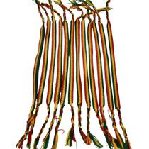 Kit 12 Pulseiras De Pano Peruano Fininha Reggae Jamaica