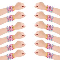 kit 12 pulseiras infantil para meninas acessorios para montar personalizada