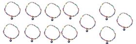 Kit 12 Pulseiras praticas tradicionais Miçangas e Pingente