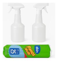 Kit 12 Pulverizador Borrifador 500ml + 4 Pano Multiuso Rolo Kit 12 Pulverizador Borrifador 500ml + 4 Pano Multiuso Rolo