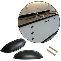 Kit 12 Puxador Concha Rustico P/ Gavetas Armários Móveis