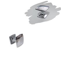 Kit 12 Puxador De Gaveta, Armário, Móveis Quadrado Cromado Kit 12 Puxador De Gaveta, Armário, Móveis Quadrado Cromado