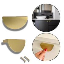 Kit 12 Puxador de Gaveta e Armário Colonial Meia Lua Dourado