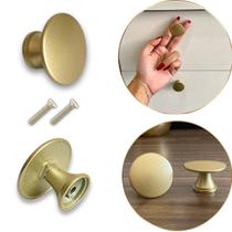 Kit 12 Puxador para Móveis, Gaveta, Armário Dourado Fosco