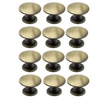 Kit 12 Puxador Ponto 24mm Antique Para Gaveta