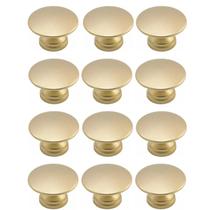 Kit 12 Puxador Ponto 24mm Dourado Escovado Para Gaveta