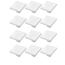 Kit 12 Puxador Ponto Quadrado 30X30mm Branco Para Gavetas de Móveis Kit 12 Puxador Ponto Quadrado 30X30mm Branco Para Gavetas de Móveis