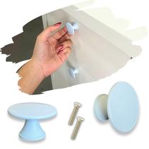 kit 12 puxadores Botão Redondo 30mm p/ móveis, Colorido