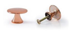 Kit 12 Puxadores Redondo Dourado Ponto Pz 1004 Rose Gold