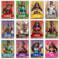 Kit 12 Quadros Decorativos Orixás Pixar / 20x14cm Cada / Decoração