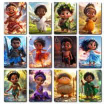 Kit 12 Quadros Orixás Baby Disney Umbanda Candomblé