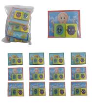 Kit 12 Quebra Cabeça + 12 Jogo da Memória com 8 Peças Cada Monstros Helloween