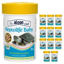 Kit 12 Ração Reptolife Baby 25g Tartaruga Orelha Vermelha Alcon - Alcon Club