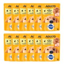 Kit 12 Ração Úmida para Cachorro Pedigree Adulto Raças Pequenas Sabor Frango ao Molho em Sachê 100g